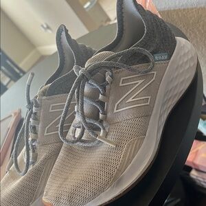 New Balance Gray and White Running Shoes